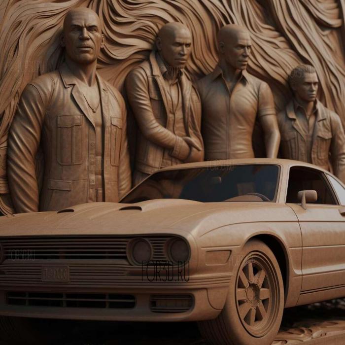 Furious 7 movie 3 stl model for CNC